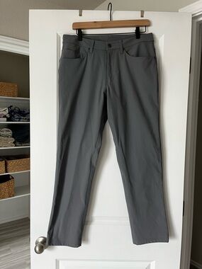 lululemon athletica Light Gray Straight-Leg Pants